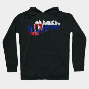 Slovakia Typo Map Hoodie